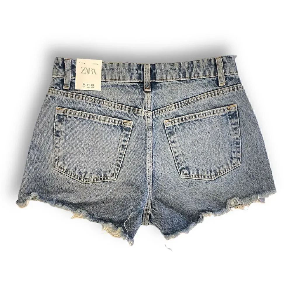 ZARA High-Rise Denim Shorts |Size: EU 36 US 4| - Picture 4 of 5